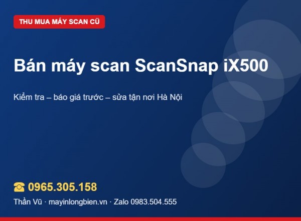 Bán ScanSnap iX1500, iX500 cũ: xóa cấu hình | Thần Vũ