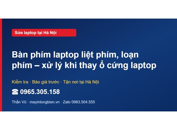Bàn phím laptop liệt phím, loạn phím – xử lý khi thay ổ c…