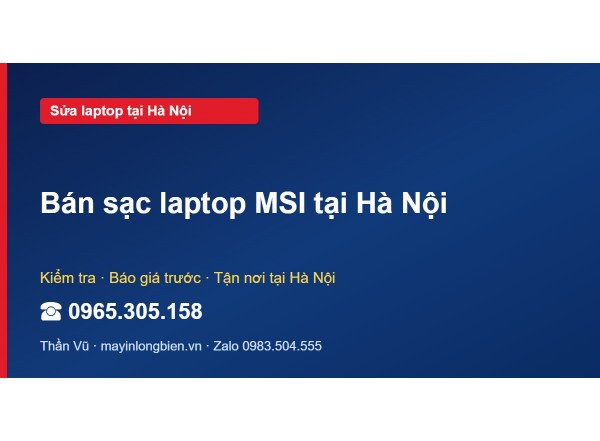 Bán sạc laptop MSI tại Hà Nội