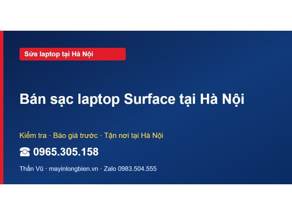 Bán sạc laptop Surface tại Hà Nội
