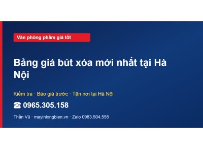 Bảng giá bút xóa mới nhất tại Hà Nội