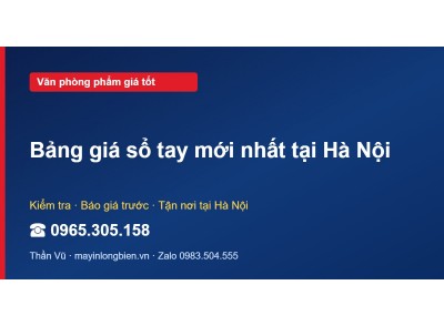 Bảng giá sổ tay mới nhất tại Hà Nội