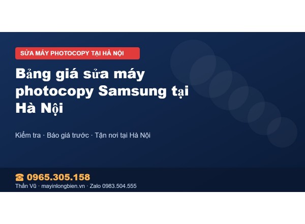 Bảng giá sửa máy photocopy Samsung tại Hà Nội