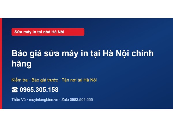 Báo giá sửa máy in tại Hà Nội chính hãng