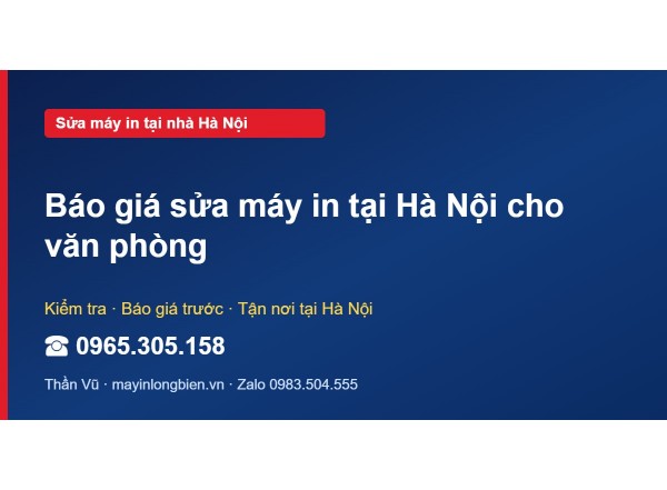 Báo giá sửa máy in tại Hà Nội cho văn phòng
