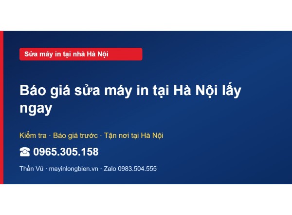 Báo giá sửa máy in tại Hà Nội lấy ngay