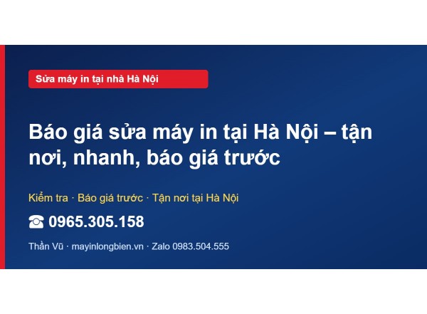 Báo giá sửa máy in tại Hà Nội – tận nơi, nhanh, báo giá t…