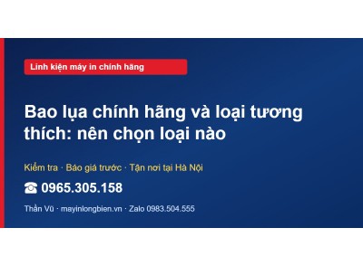 Bao lụa chính hãng và loại tương thích: nên chọn loại nào