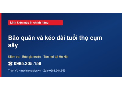 Bảo quản và kéo dài tuổi thọ cụm sấy