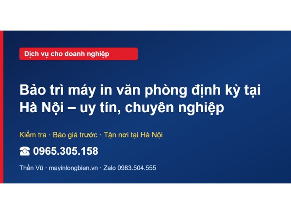 Bảo trì máy in văn phòng định kỳ tại Hà Nội – uy tín, chu…