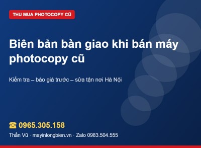 Biên bản bàn giao máy photocopy cũ: nội dung cần có