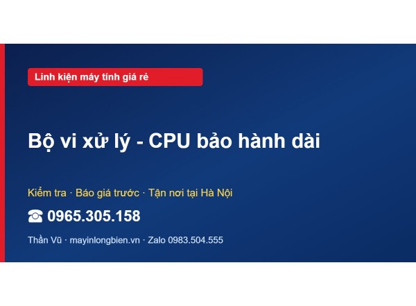 Bộ vi xử lý - CPU bảo hành dài