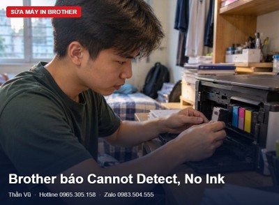 Brother báo Cannot Detect, No Ink Cartridge | Thần Vũ