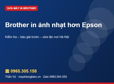Brother in ảnh nhạt hơn Epson: chỉnh driver | Thần Vũ