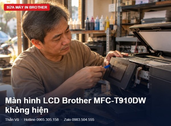 Màn hình Brother MFC-T910DW không hiển thị | Thần Vũ