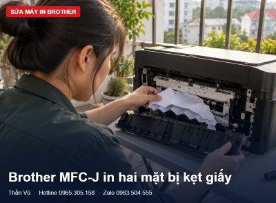 Brother MFC-J in hai mặt bị kẹt giấy | Thần Vũ