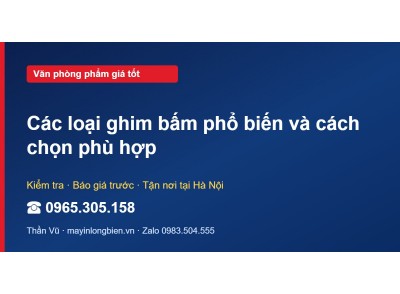 Các loại ghim bấm phổ biến và cách chọn phù hợp