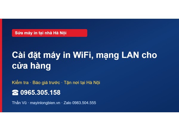 Cài đặt máy in WiFi, mạng LAN cho cửa hàng
