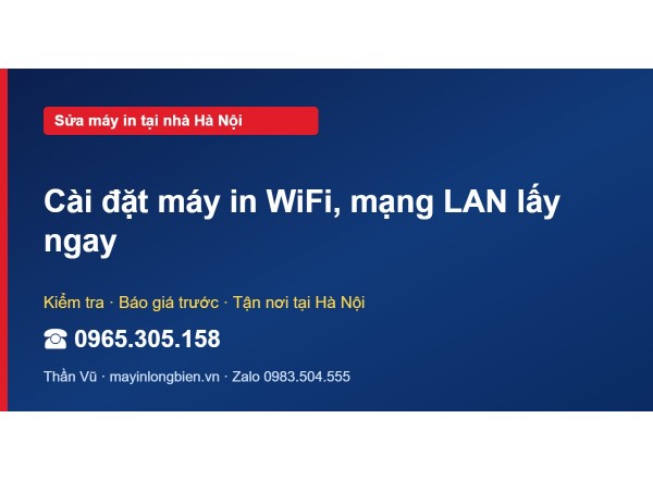 Cài đặt máy in WiFi, mạng LAN lấy ngay