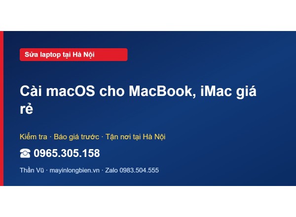 Cài macOS cho MacBook, iMac giá rẻ