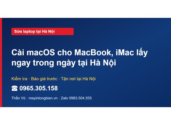 Cài macOS cho MacBook, iMac lấy ngay trong ngày tại Hà Nội