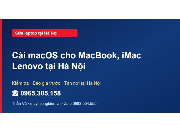 Cài macOS cho MacBook, iMac Lenovo tại Hà Nội