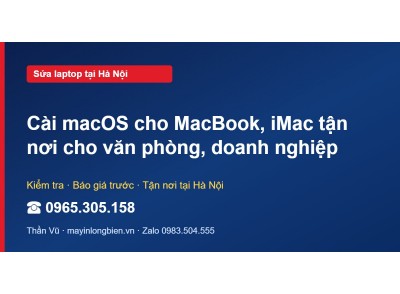 Cài macOS cho MacBook, iMac tận nơi cho văn phòng, doanh …