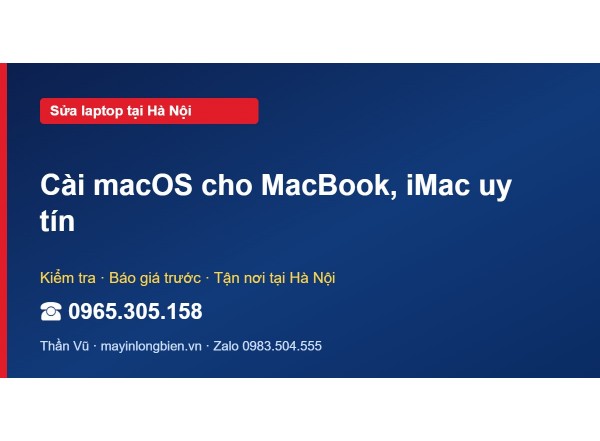 Cài macOS cho MacBook, iMac uy tín
