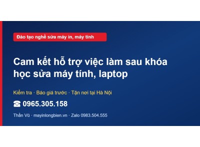 Cam kết hỗ trợ việc làm sau khóa học sửa máy tính, laptop