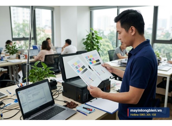 Căn chỉnh đầu phun máy in khi chữ nhòe đôi | Thần Vũ