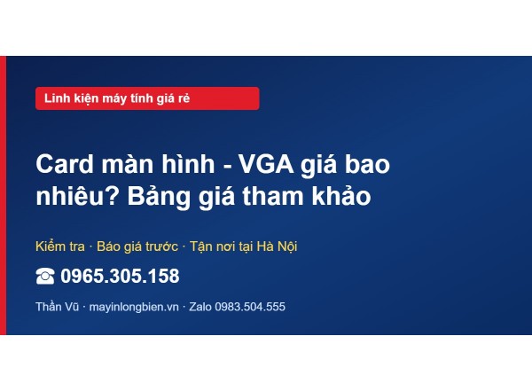 Card màn hình - VGA giá bao nhiêu? Bảng giá tham khảo