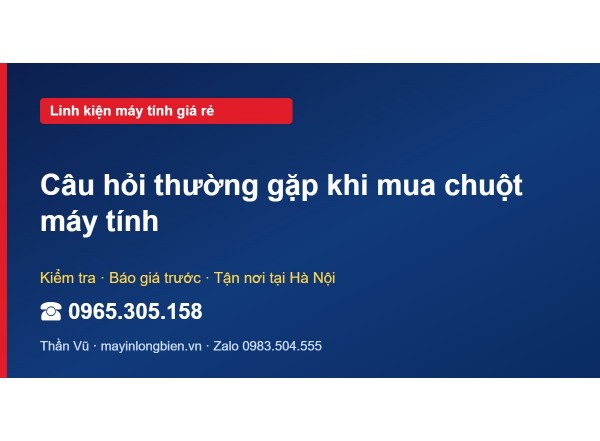 Câu hỏi thường gặp khi mua chuột máy tính