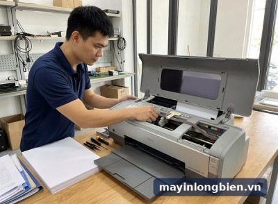 Máy in A3 in giấy dày bị cọ mực, quẹt mực: chỉnh thế nào