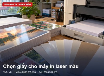 Giấy in laser màu: couche, giấy dày, decal | Thần Vũ
