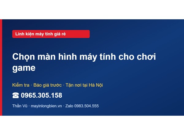Chọn màn hình máy tính cho chơi game