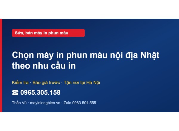 Chọn máy in phun màu nội địa Nhật theo nhu cầu in