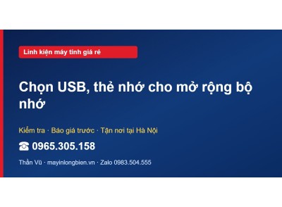 Chọn USB, thẻ nhớ cho mở rộng bộ nhớ