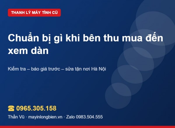 Chuẩn bị khi thanh lý máy tính văn phòng | Thần Vũ