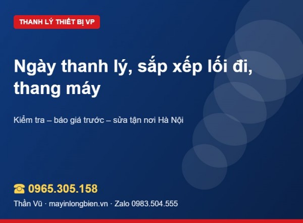 Chuẩn bị ngày thanh lý: lối đi, thang máy | Thần Vũ
