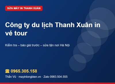 Máy in công ty du lịch hỏng tối thứ Sáu: xử lý ra sao