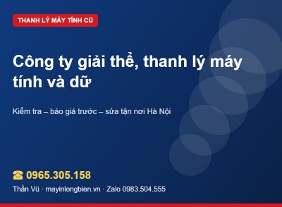 Công ty giải thể thanh lý máy tính, xử lý dữ liệu | Thần Vũ