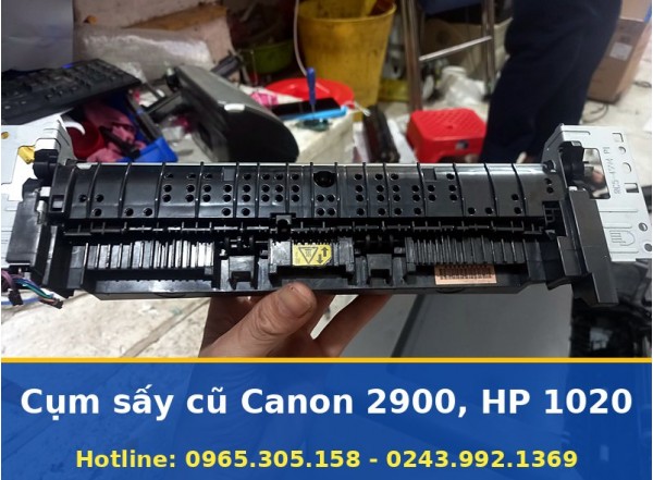 Cụm Sấy Cũ Zin Canon LBP 2900, 3000, HP 1020, M1005 Tháo Máy
