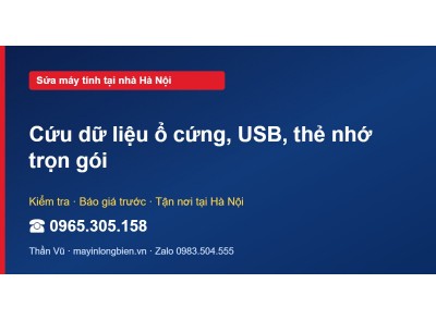 Cứu dữ liệu ổ cứng, USB, thẻ nhớ trọn gói