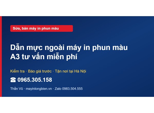 Dẫn mực ngoài máy in phun màu A3 tư vấn miễn phí