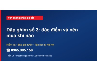 Dập ghim số 3: đặc điểm và nên mua khi nào