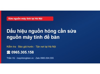 Dấu hiệu nguồn hỏng cần sửa nguồn máy tính để bàn