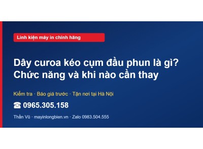 Dây curoa kéo cụm đầu phun là gì? Chức năng và khi nào cầ…
