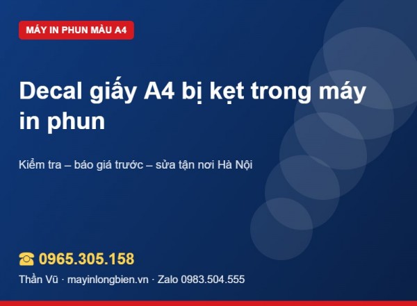 Decal bị kẹt máy in phun: cách nạp và xử lý | Thần Vũ