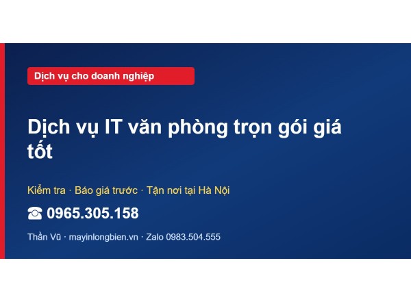 Dịch vụ IT văn phòng trọn gói giá tốt