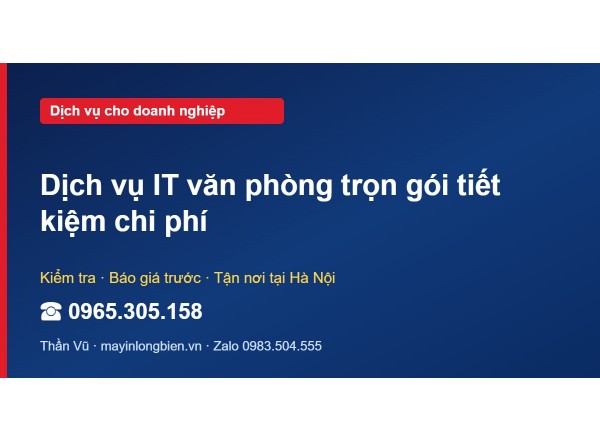 Dịch vụ IT văn phòng trọn gói tiết kiệm chi phí